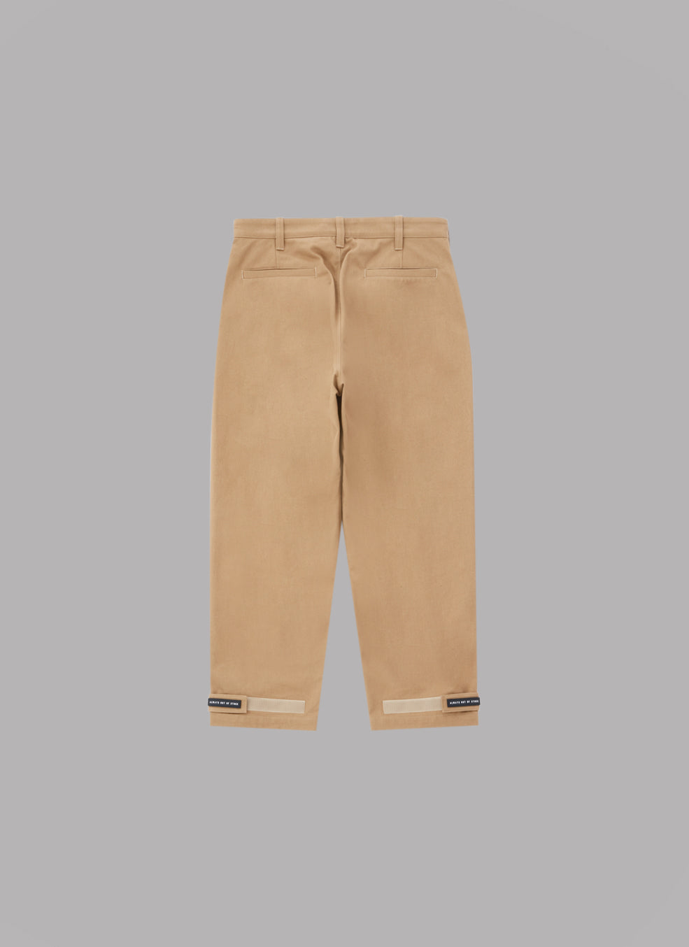 SIDE BUTTON TUCK PANTS-BEIGE