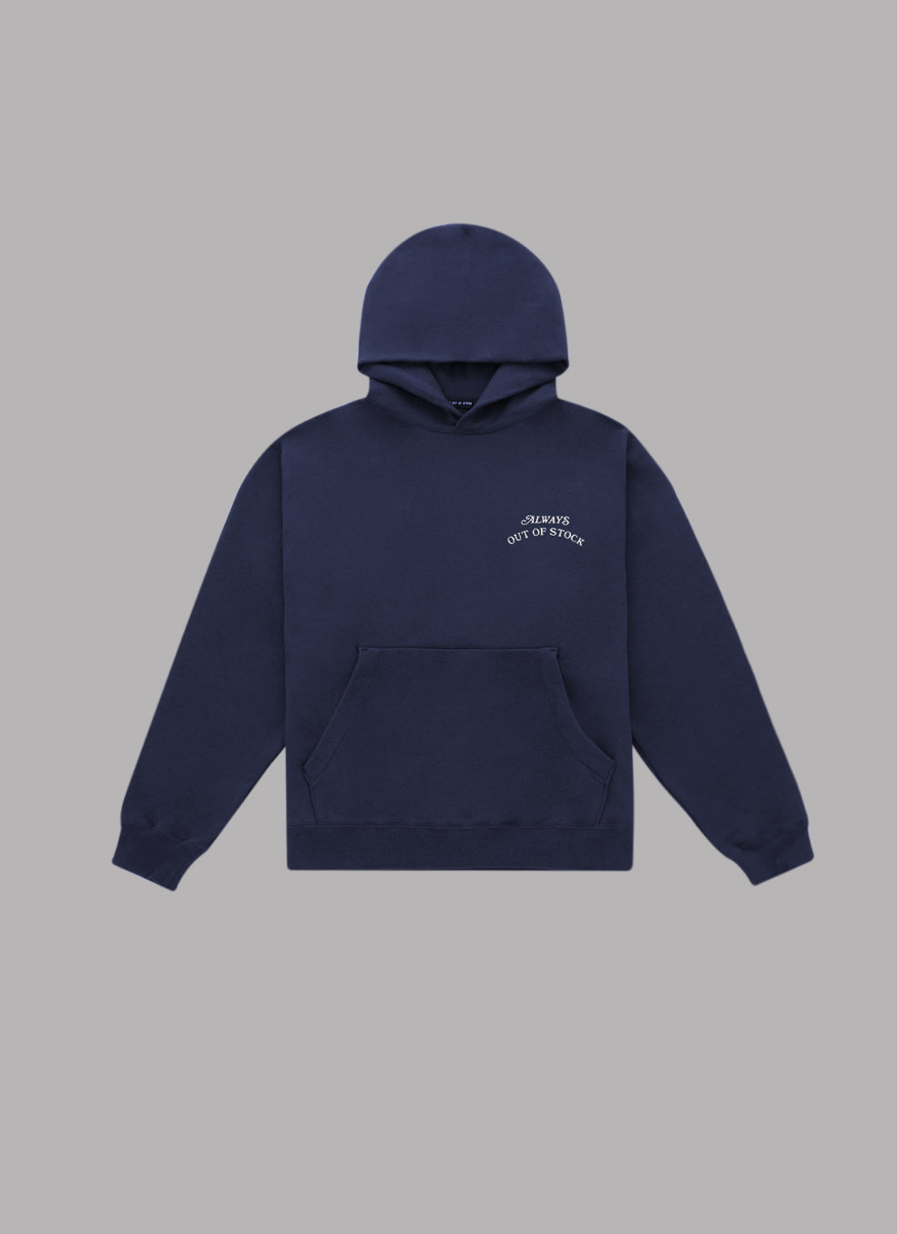 BASIC LOGO HOODIE-NAVY x OFF WHITE