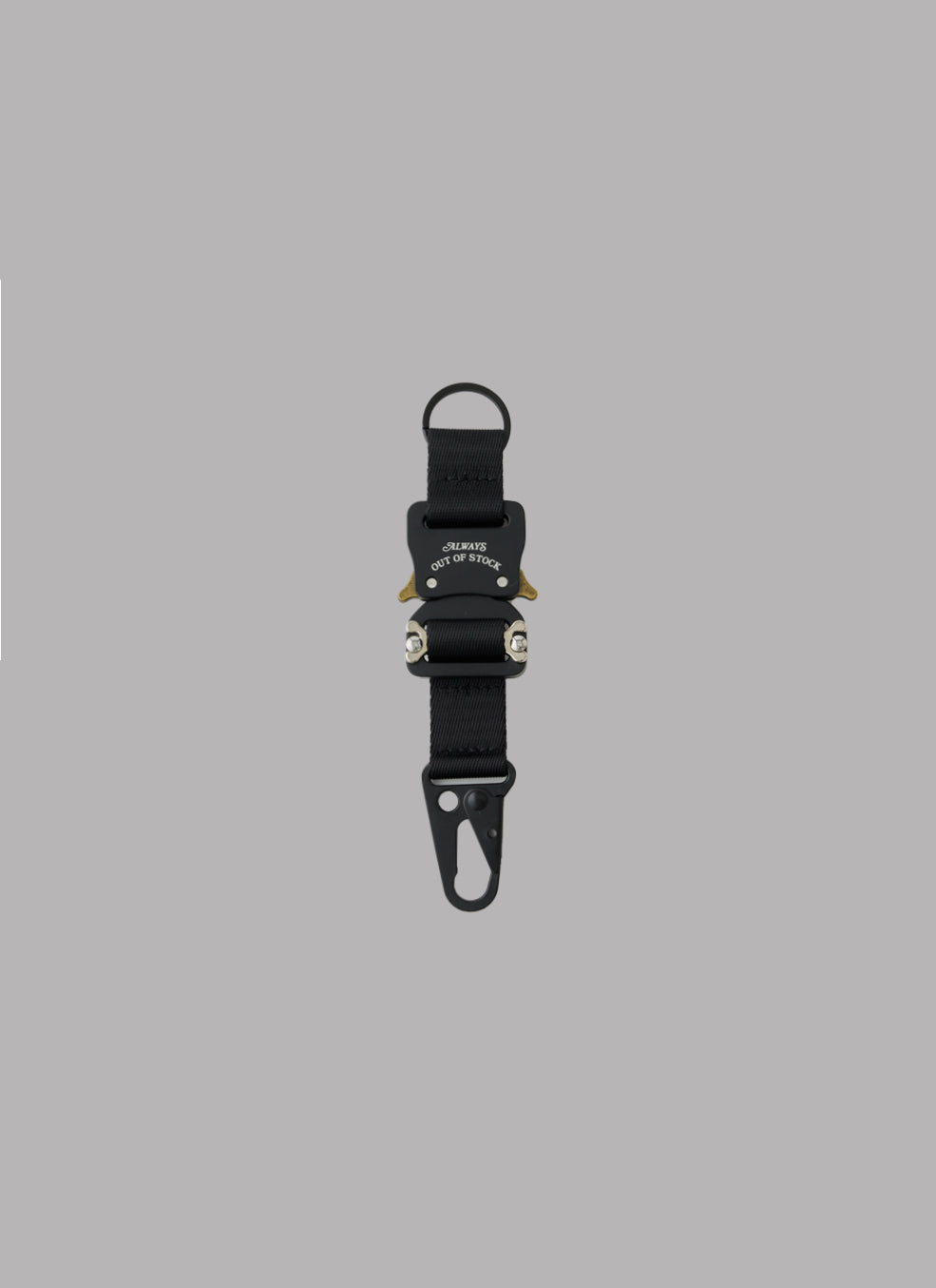 BASIC LOGO BUCKLE KEY CHAIN-BLACK