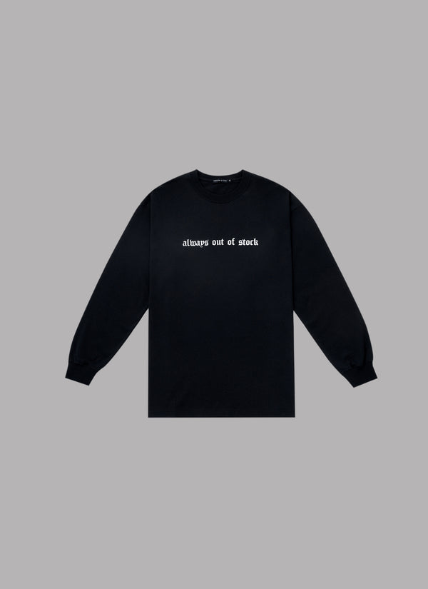 MOVING LETTERS L/S TEE-BLACK