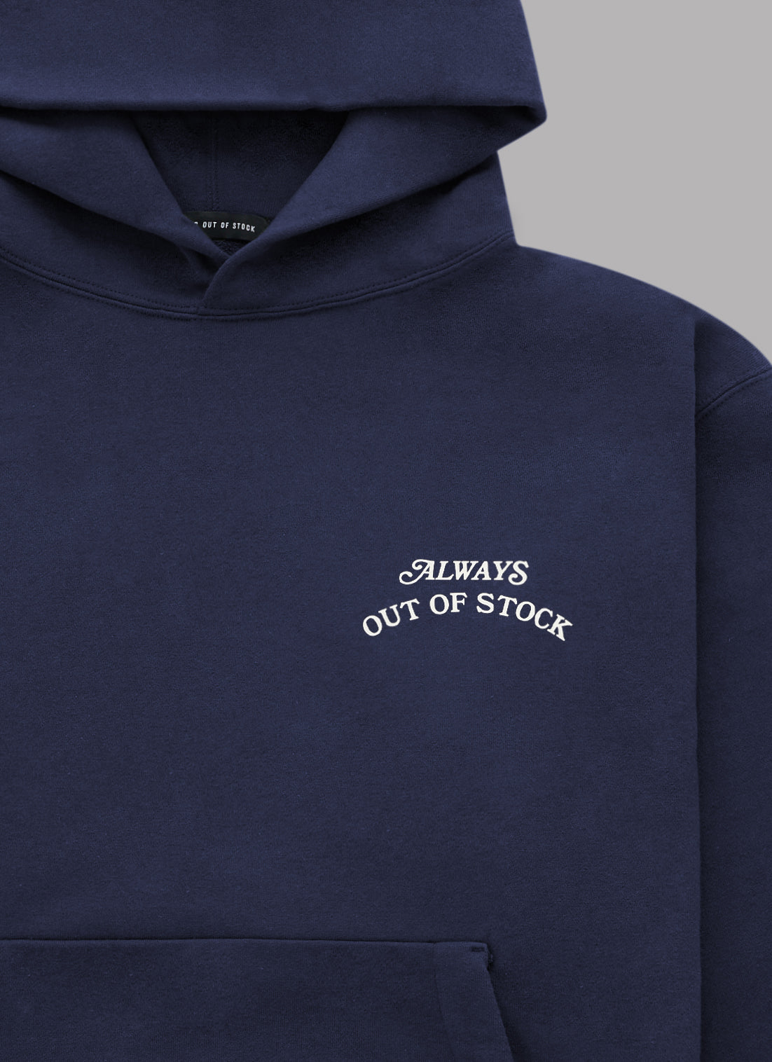 BASIC LOGO HOODIE-NAVY x OFF WHITE
