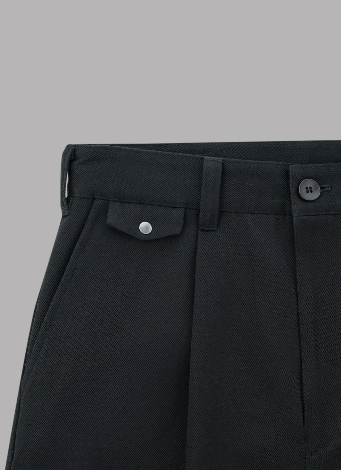 REFIND WOOL WIDE PANTS-BLACK