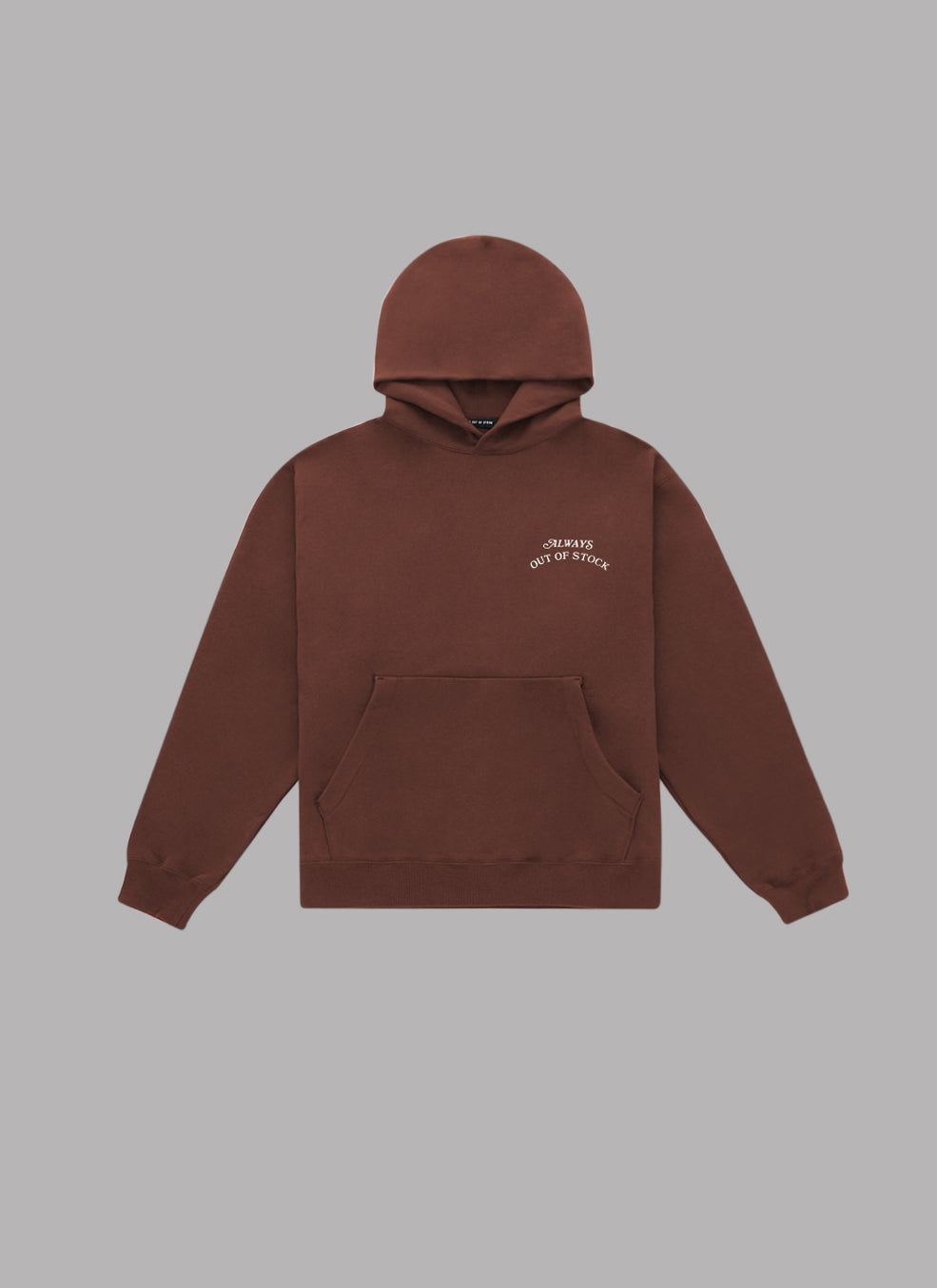 BASIC LOGO HOODIE-BROWN x OFF WHITE