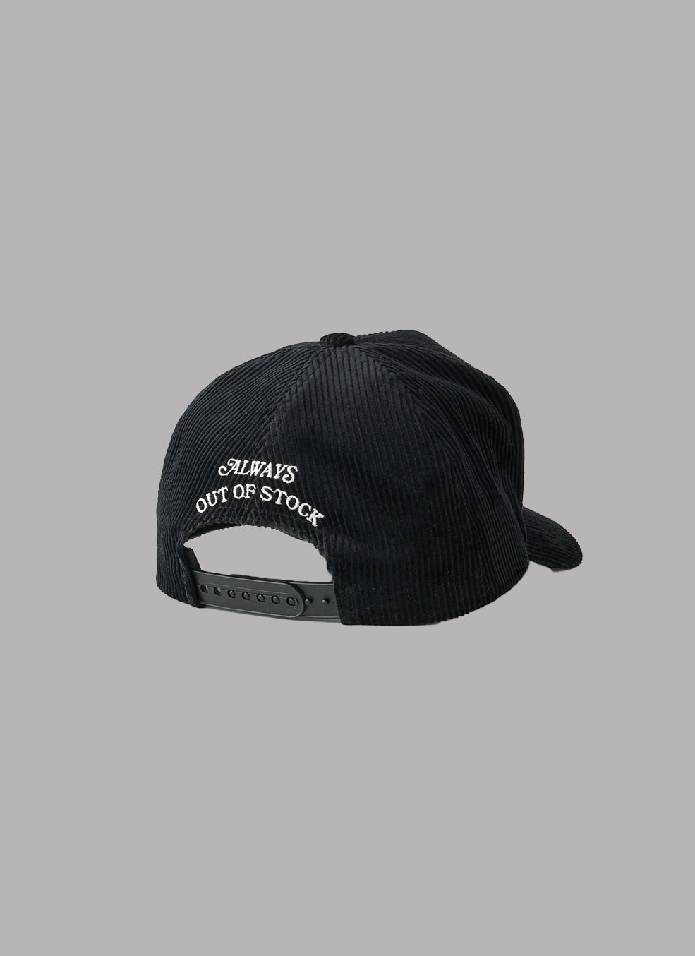 LA LOGO CORDUROY ADJUSTABLE CAP-BLACK