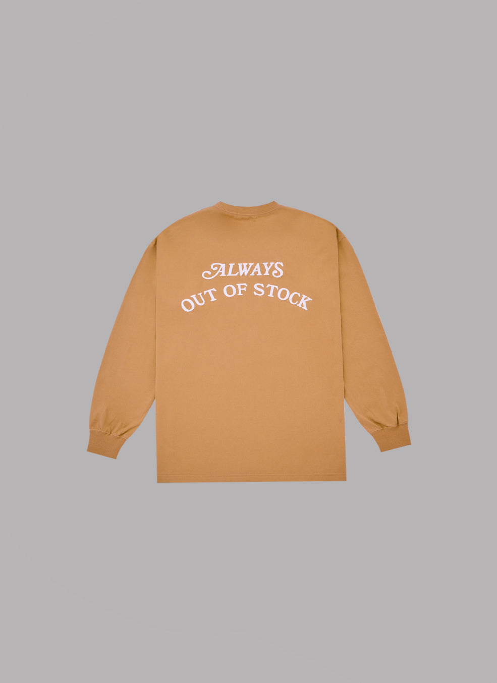 BASIC LOGO L/S TEE - MILK TEA x OFF WHITE