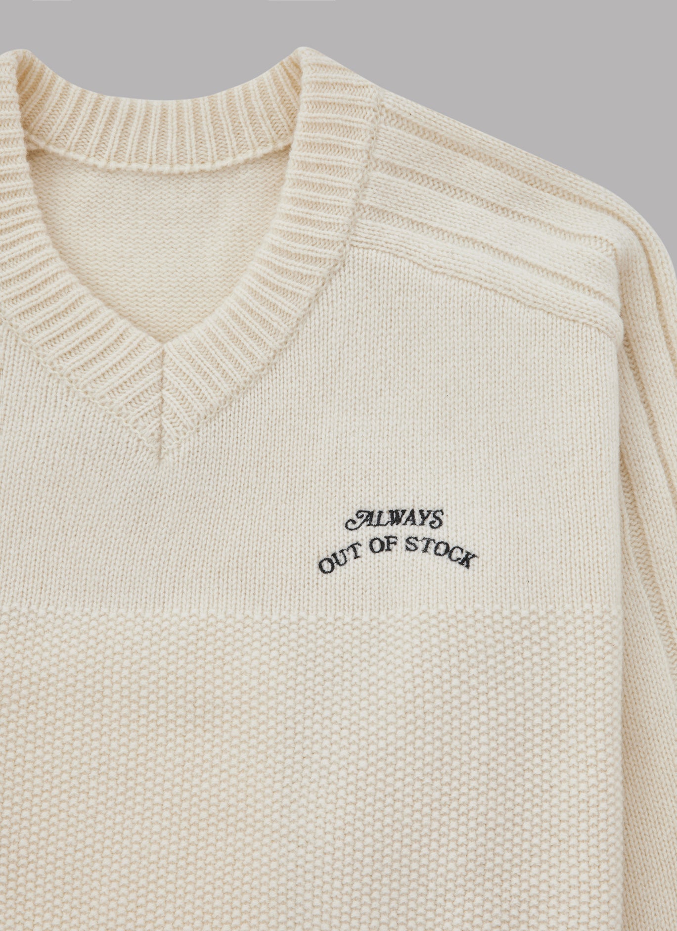 GAME KNIT PULLOVER-RAW WHITE