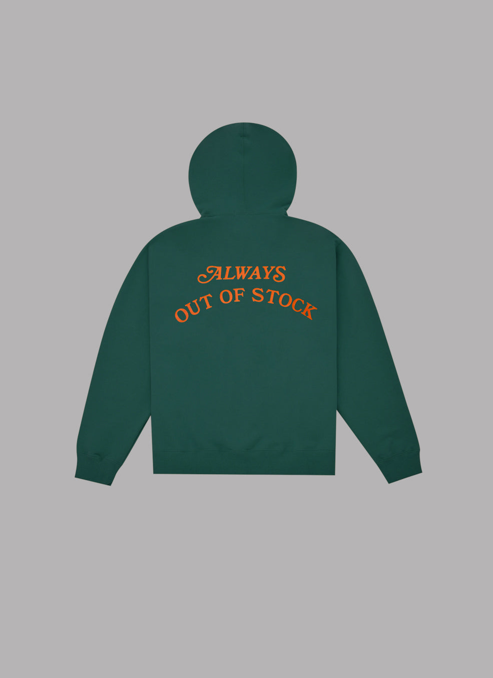 BASIC LOGO HOODIE-GREEN x ORANGE