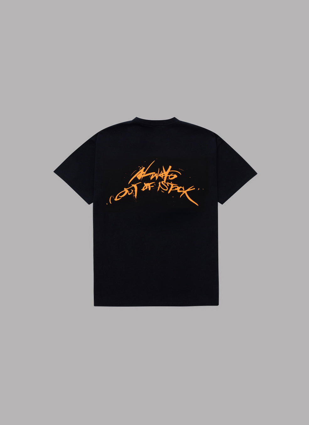 ALWAYS OUT OF STOCK x KISUI NAKAZAWA CALLIGRAPHIC BASIC LOGO TEE-BLACK