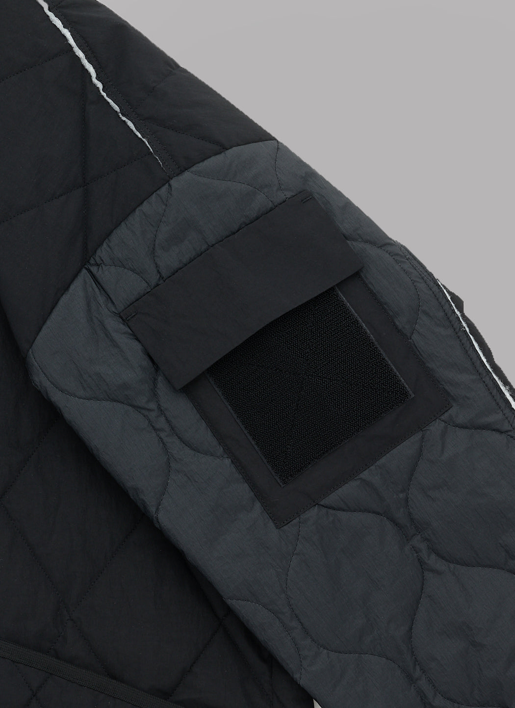 SWITCHED QUILTING JACKET - BLACK