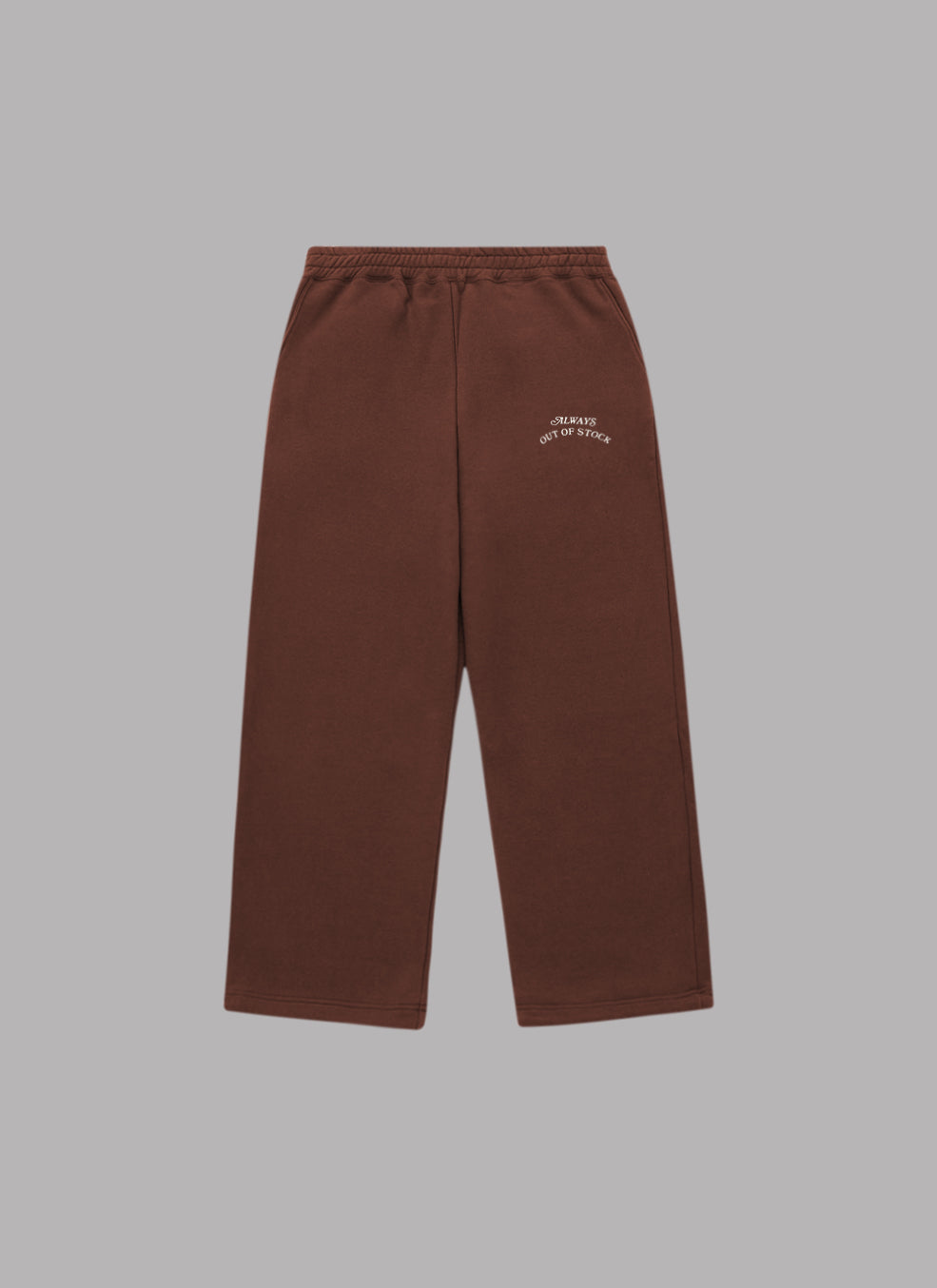 BASIC LOGO SWEAT PANTS-BROWN x OFF WHITE