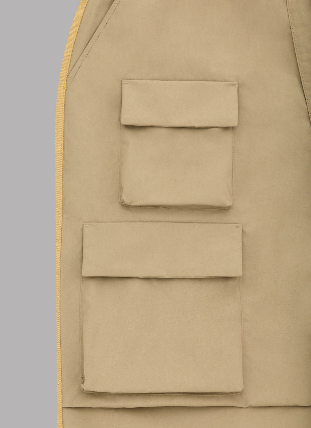 NINE POCKET WIDE FATIGUE PANTS - BEIGE
