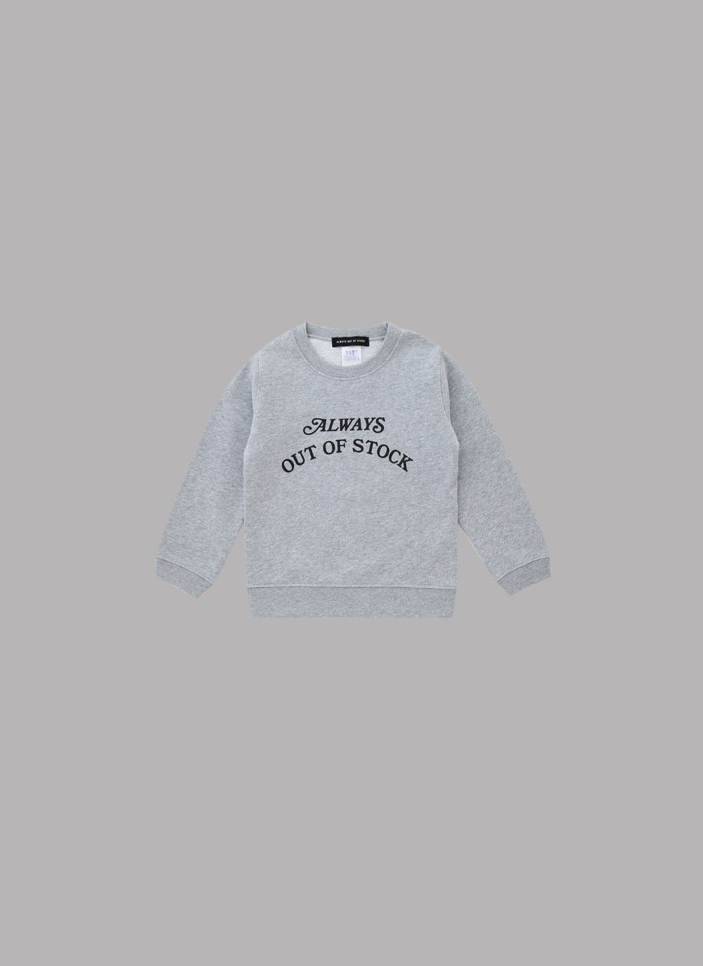 BASIC LOGO KIDS CREWNECK-GRAY