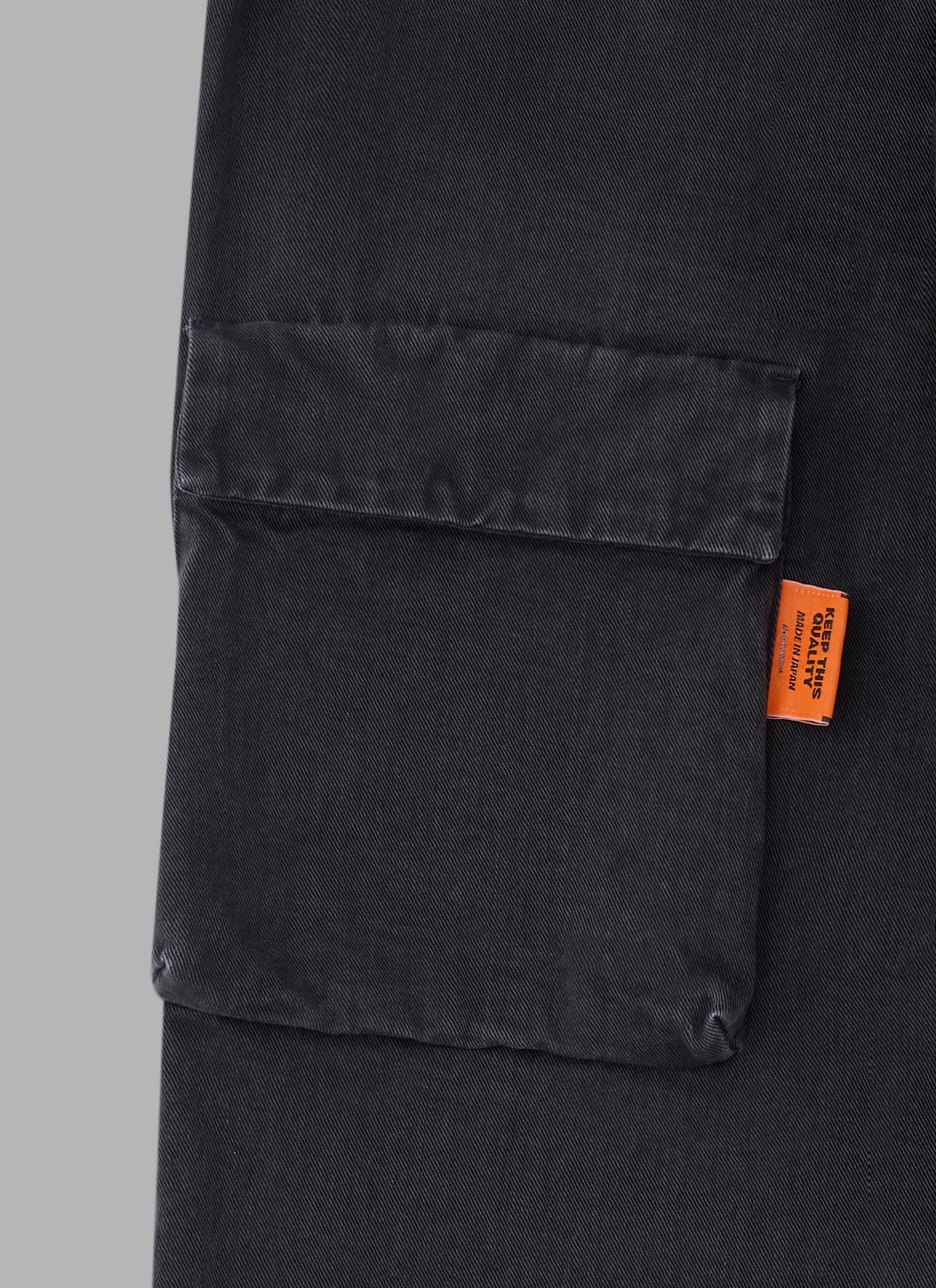 WASHED WIDE PANTS-CHARCOAL