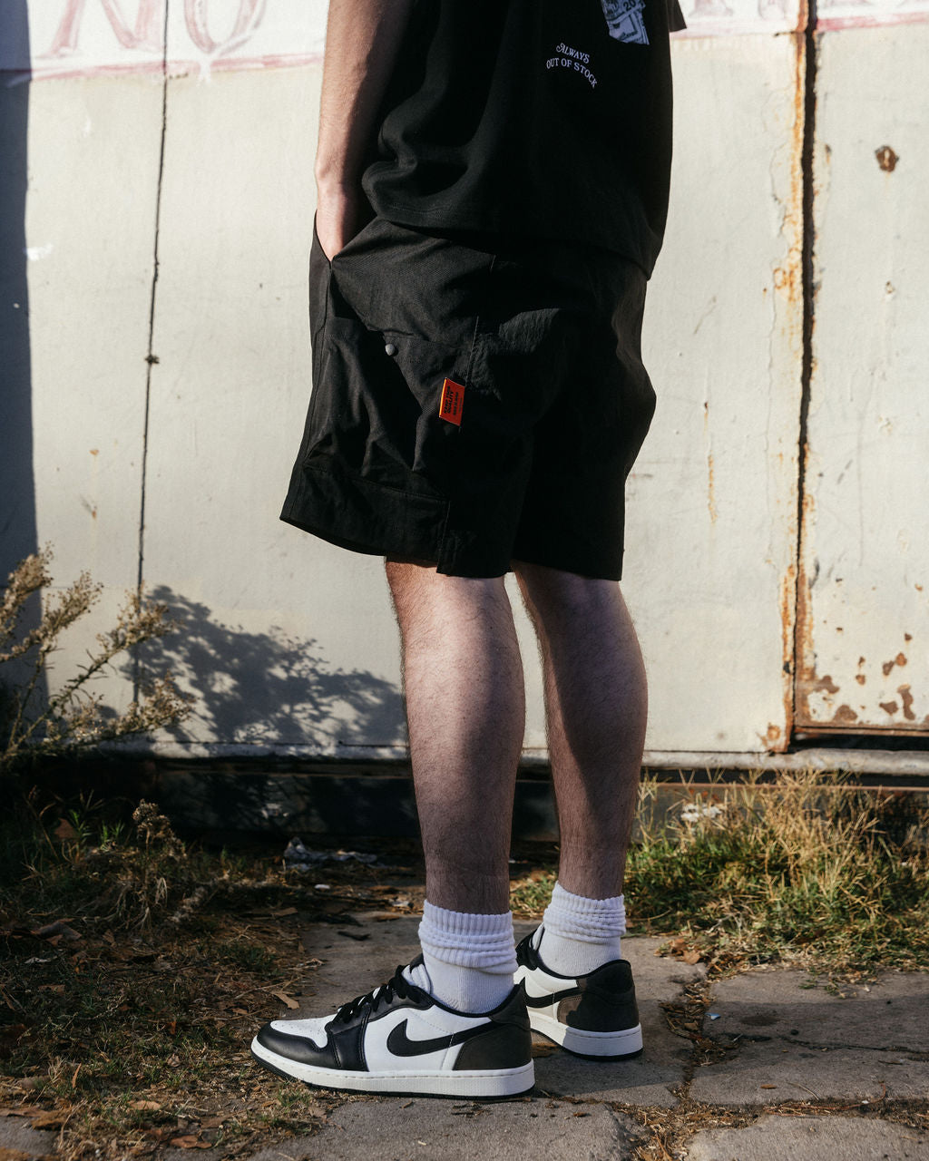 2WAY 2TUCK SHORTS-BLACK