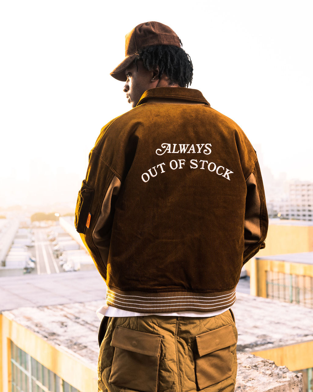 STADIUM BOMBER JACKET-CAMEL