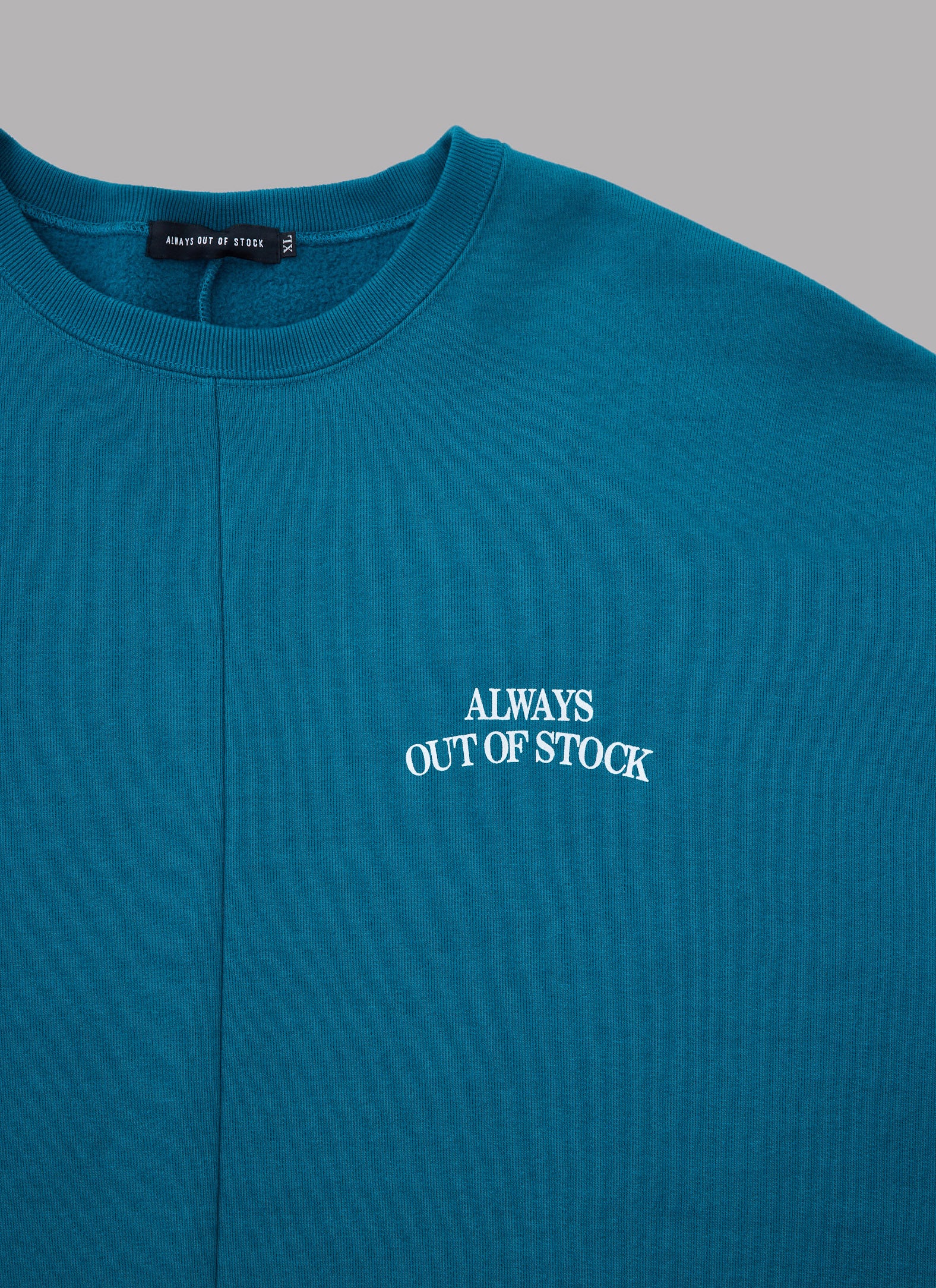 SWITCHED THICK CREW NECK-TURQUOISE