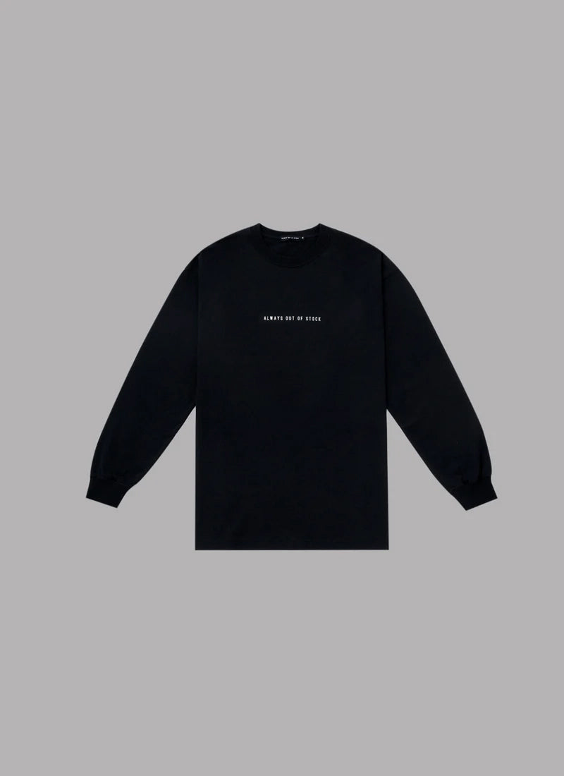 A GOAL WITHOUT A PLAN DROP L/S TEE-BLACK