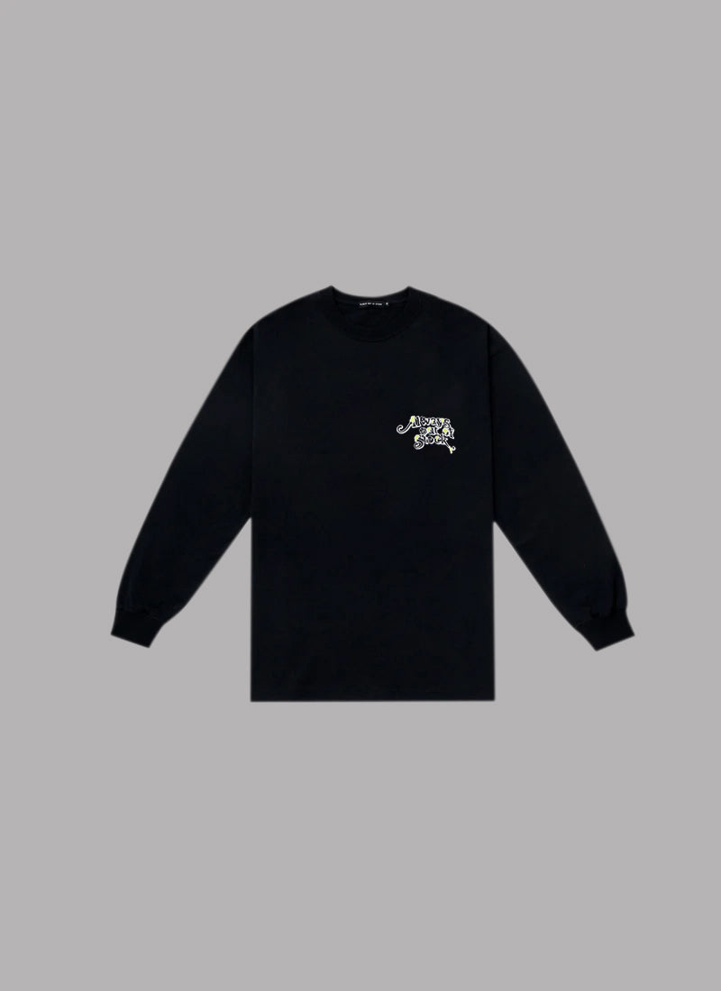 SKY SIGN L/S TEE-BLACK