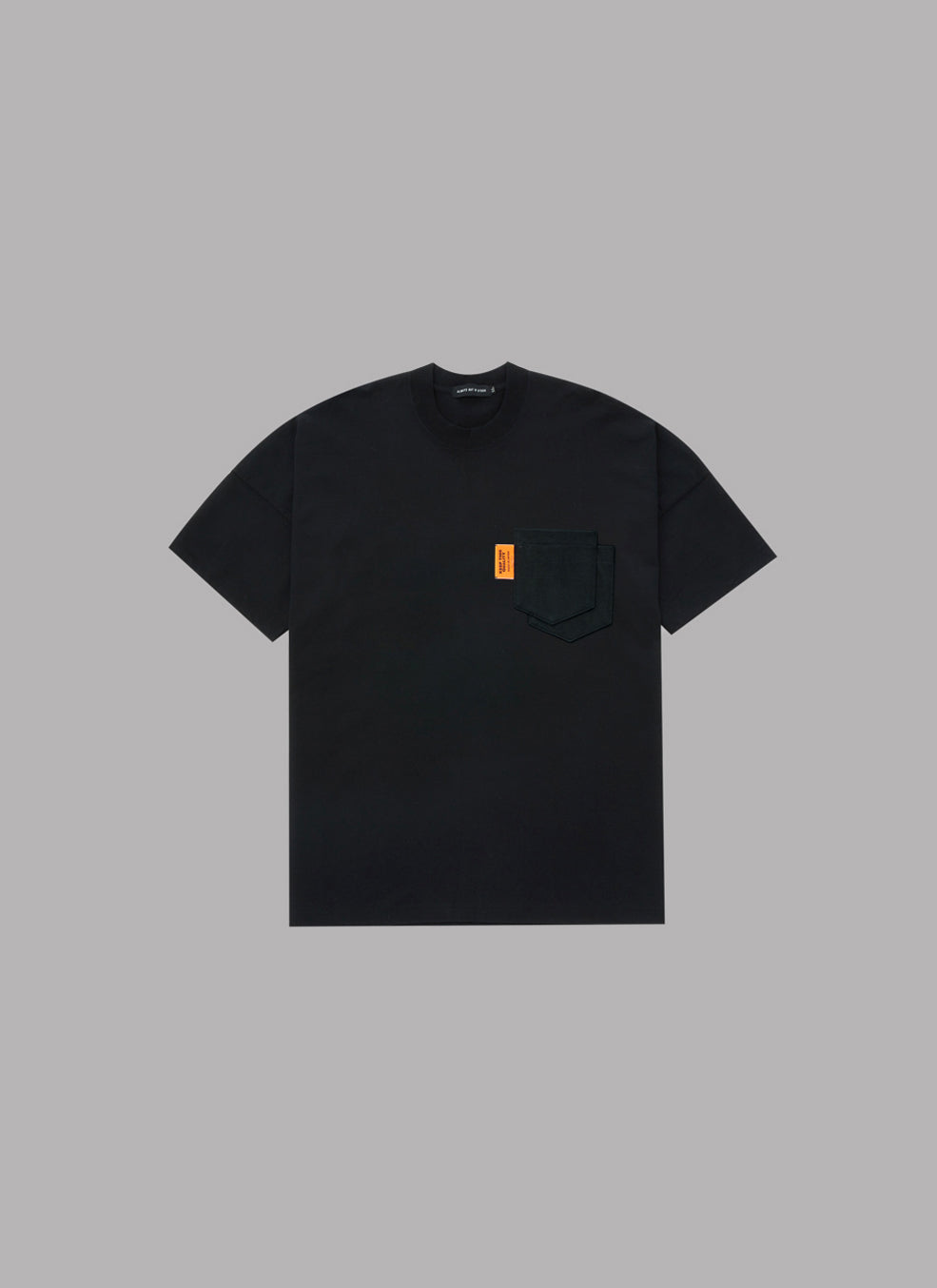 DOUBLE POCKET SUPIMA S/S TEE-BLACK