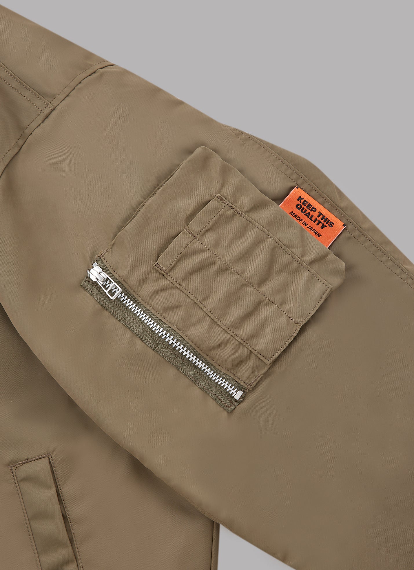 COMBINATION BOMBER JACKET-OLIVE