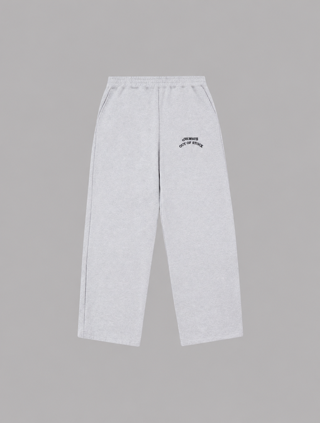 BASIC LOGO SWEAT PANTS - HEATHER GRAY