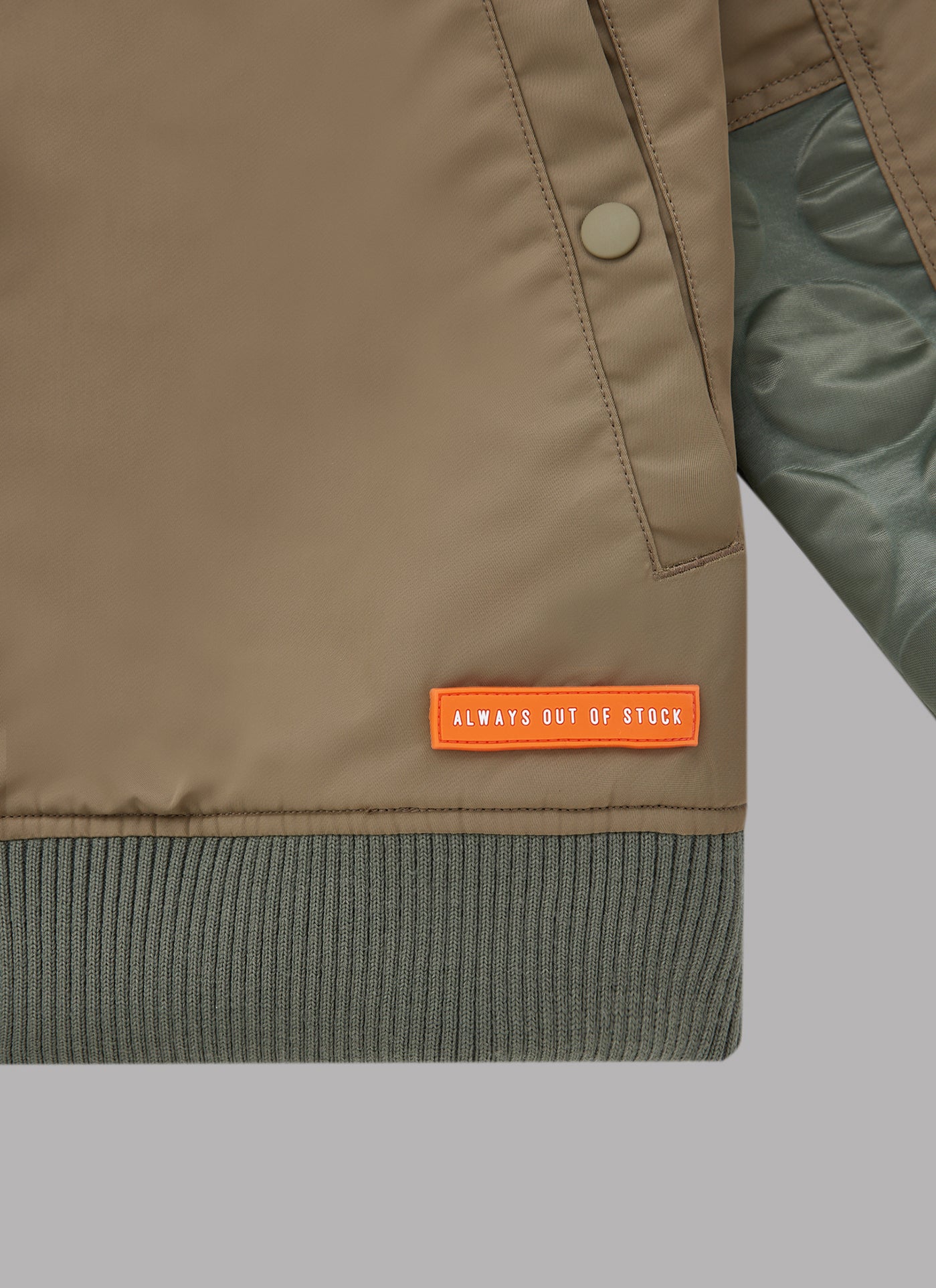 COMBINATION BOMBER JACKET-OLIVE