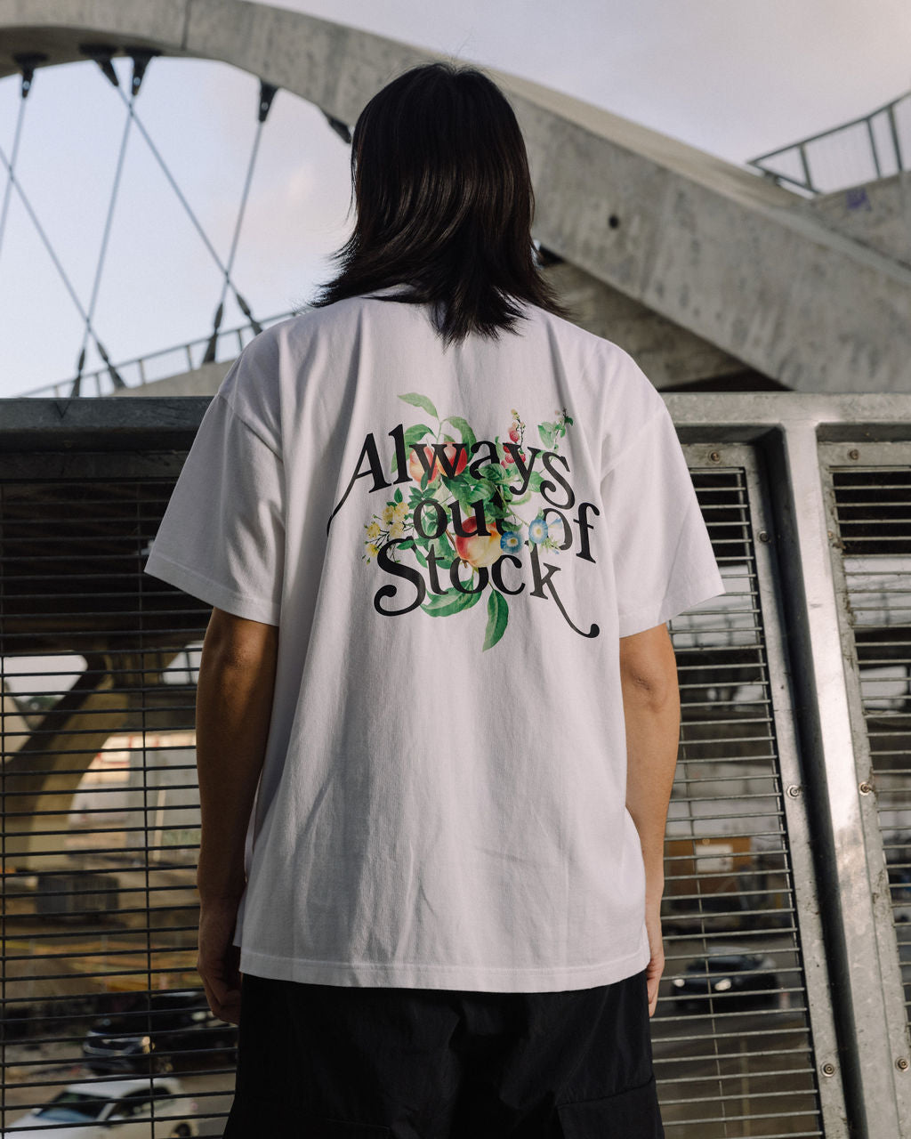 FLOWER PLAY LOGO S/S TEE-WHITE