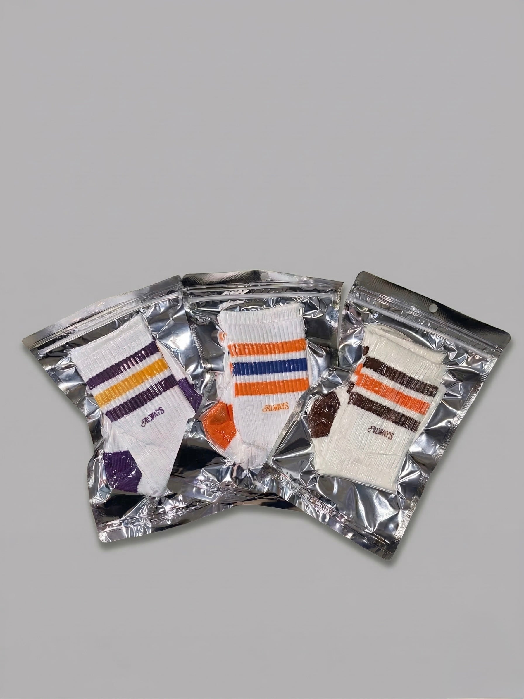 ALWAYS LOGO LONG SOCKS 3PAIRS