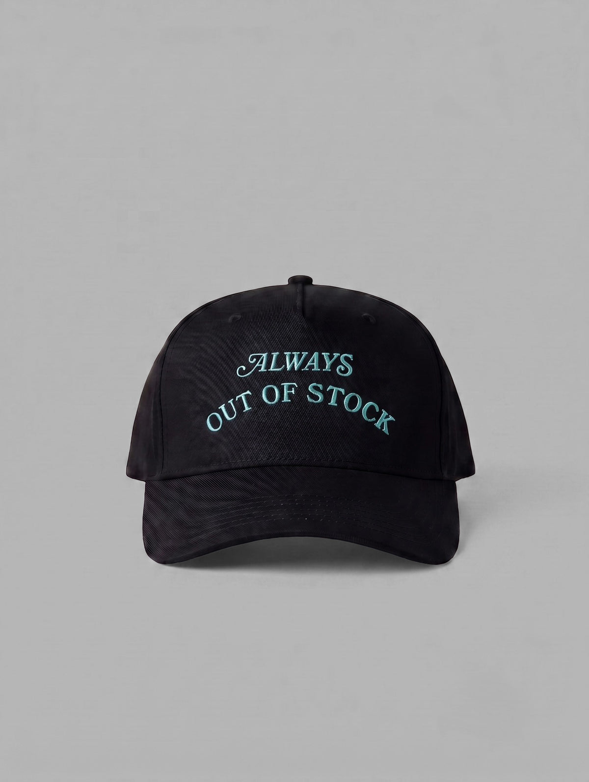 BASIC LOGO ADJUSTABLE CAP-BLACK x TURQUOISE