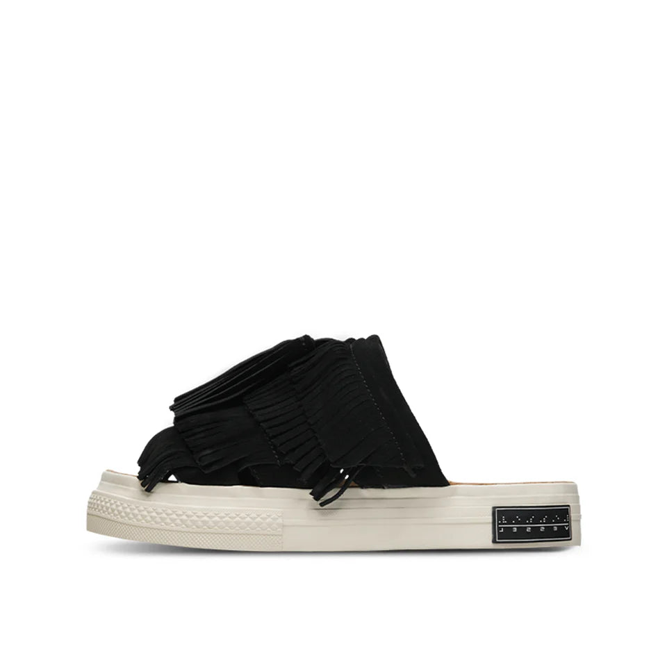 XVESSEL TASSEL SLIDES-BLACK