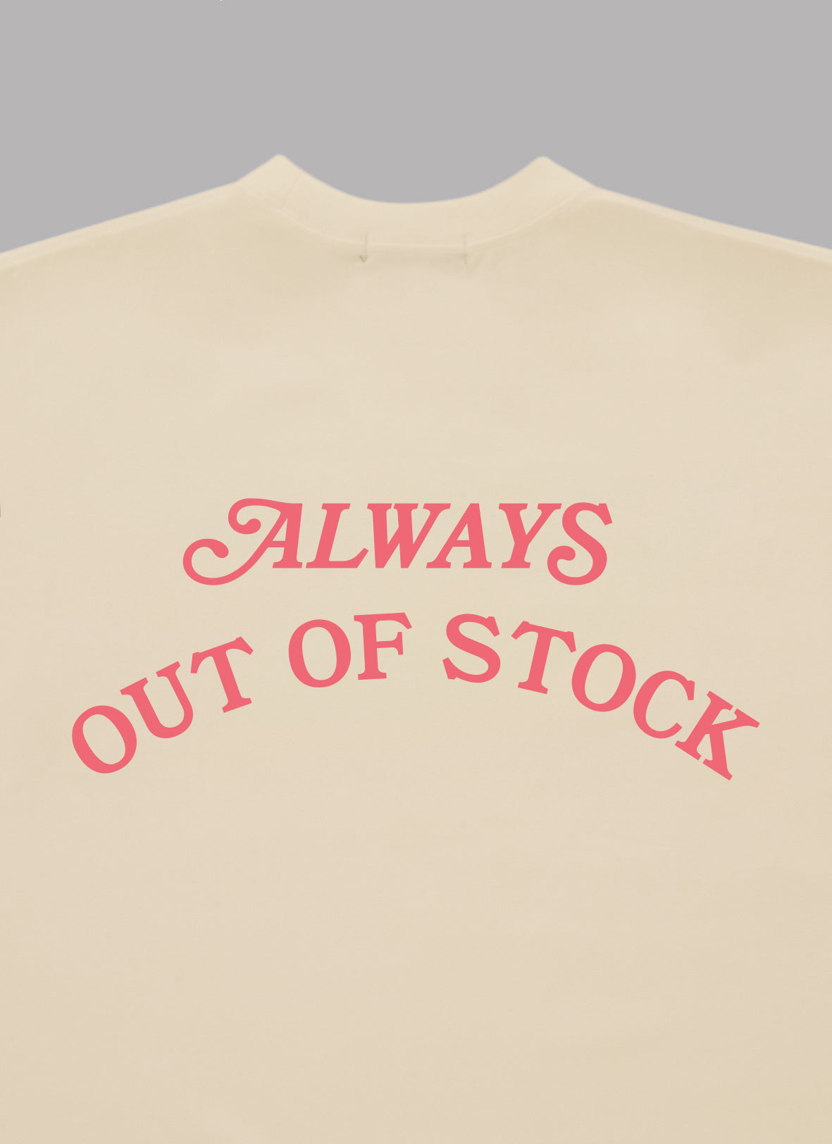 BASIC LOGO S/S TEE-IVORY x TROPICAL PINK