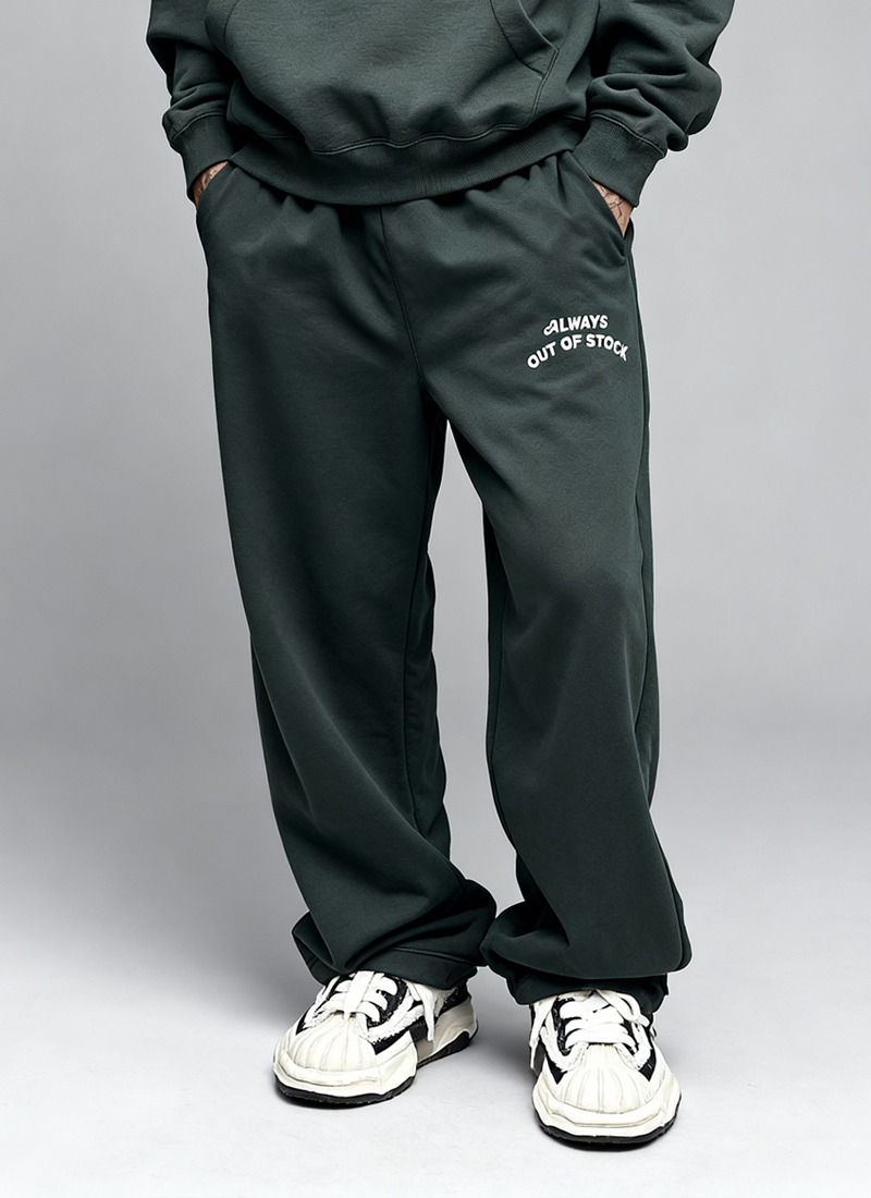 BASIC LOGO SWEAT PANTS-OLIVE x OFF WHITE