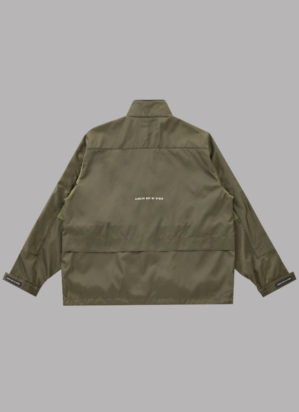 REFINED TRACK SHELL JACKET - GREEN/OLIVE