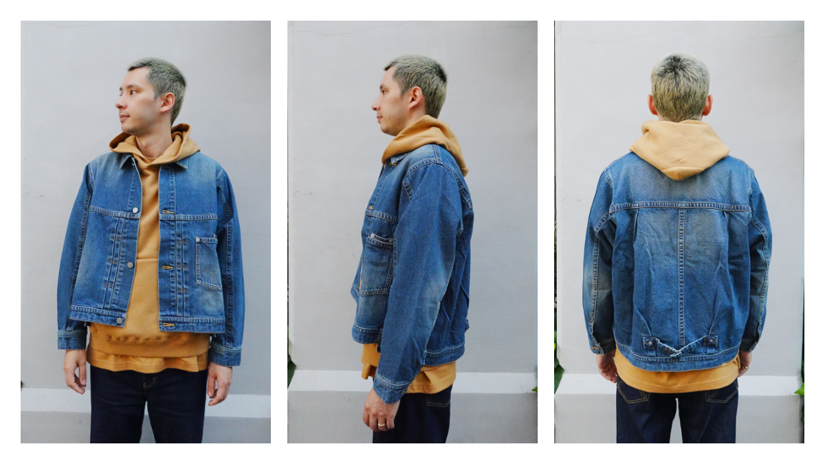 【サイズ比較】スタッフ3名が実際に着比べ！DENIM JACKET TYPE 001のサイズ感をご紹介