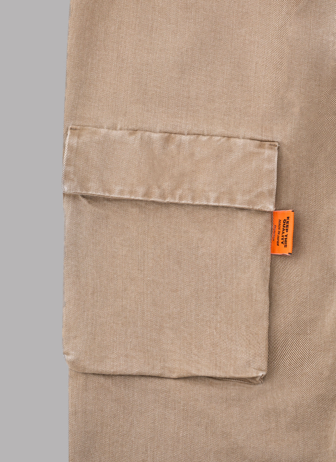 WASHED WIDE PANTS-BEIGE