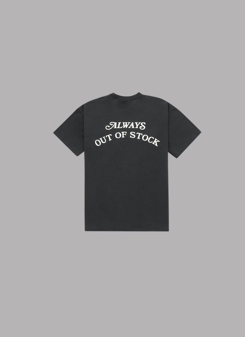 BASIC LOGO S/S TEE-CHARCOAL x OFF WHITE
