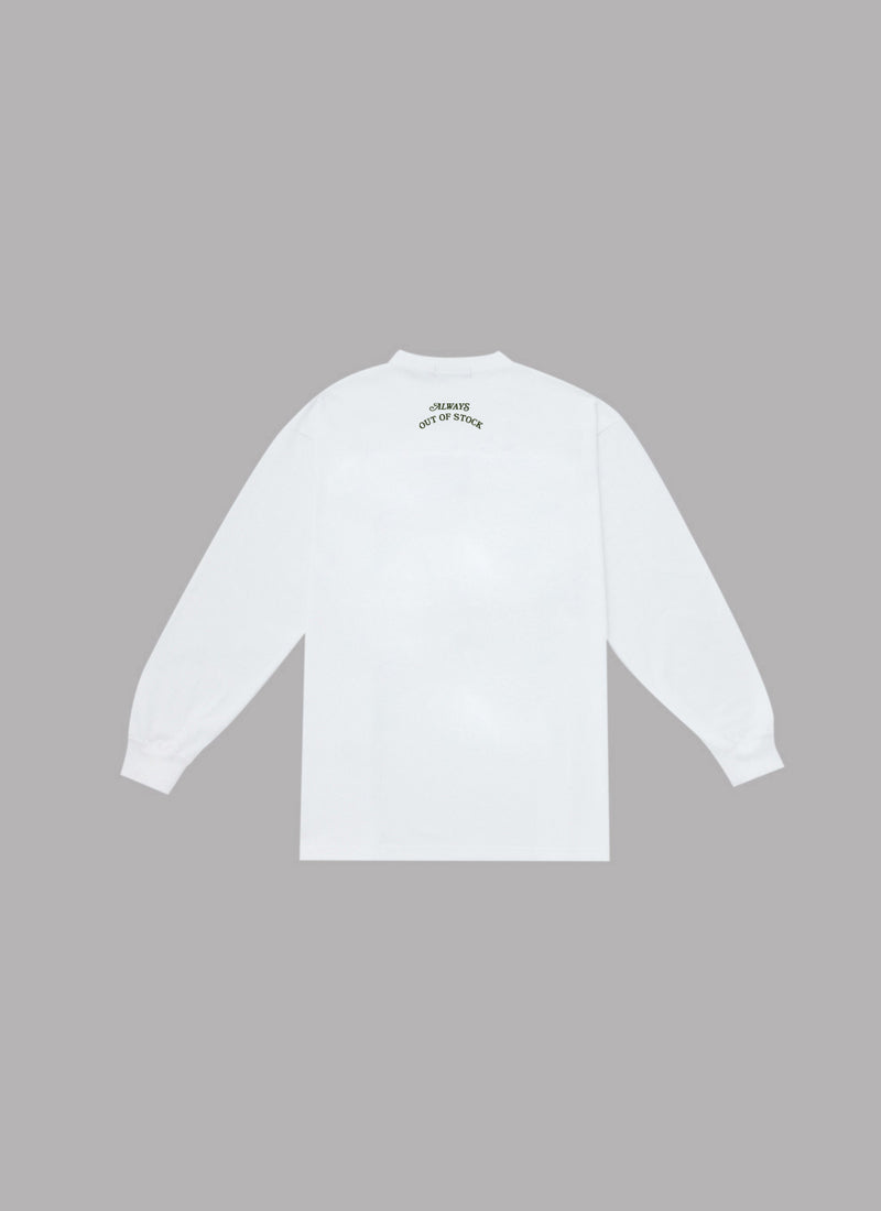 PAISLEY A LOGO DROP L/S TEE-WHITE