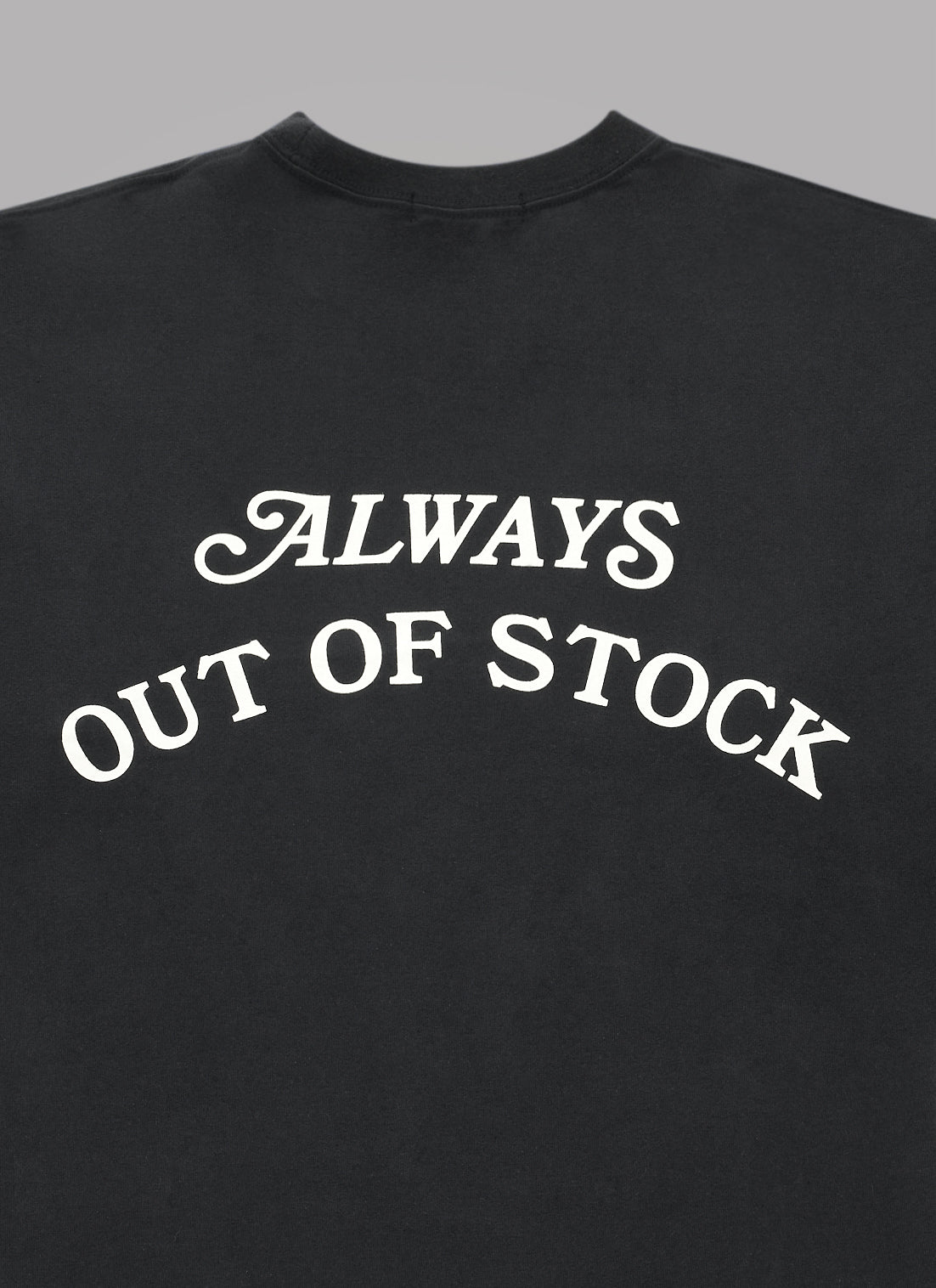 BASIC LOGO S/S TEE-CHARCOAL x OFF WHITE