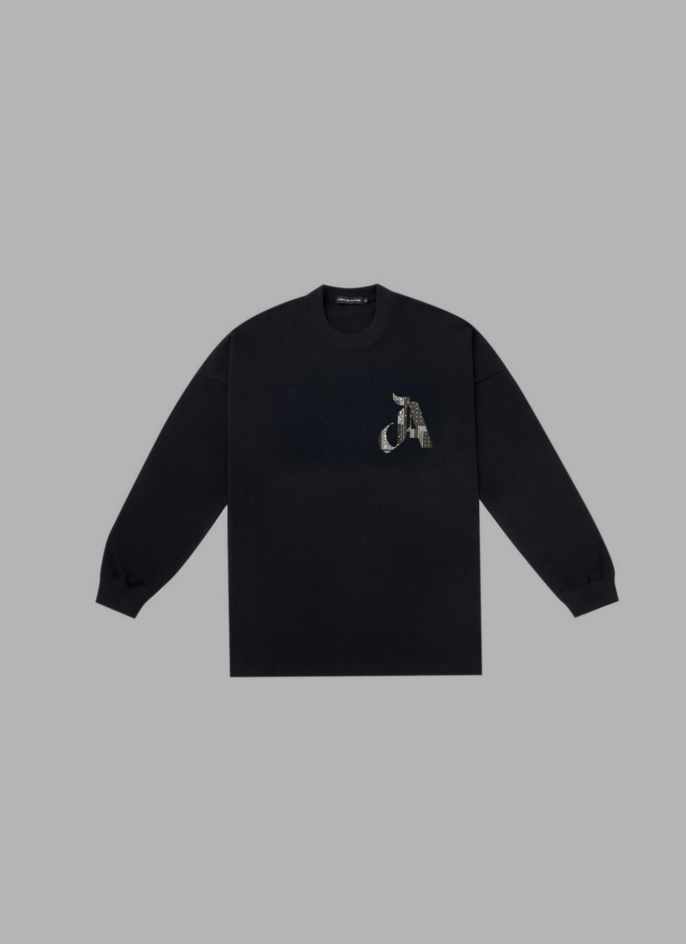 PAISLEY A LOGO DROP L/S TEE-BLACK