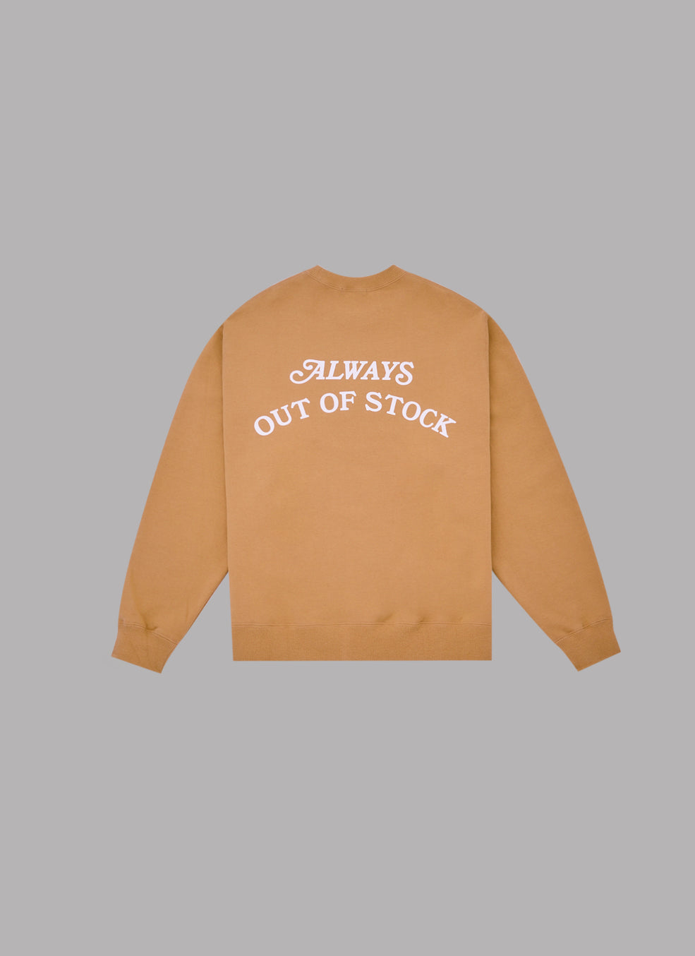 BASIC LOGO CREWNECK - MILK TEA x OFF WHITE