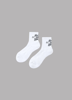 PLAY LOGO SHORT SOCKS-WHITE