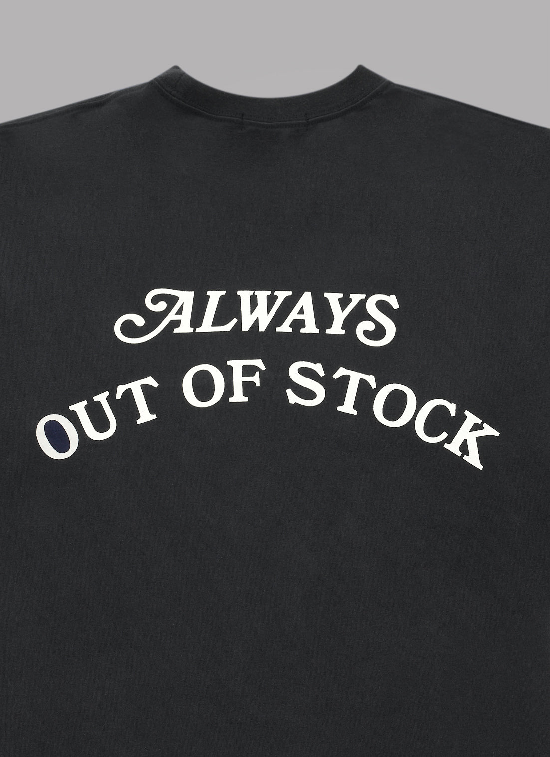 BASIC LOGO L/S TEE - CHARCOAL x OFF WHITE