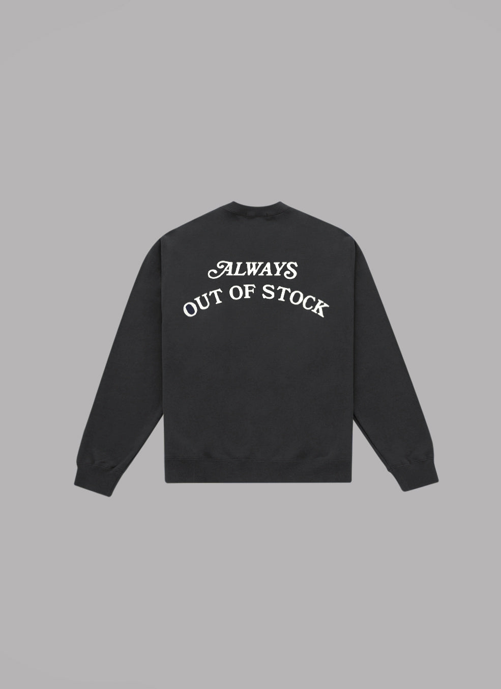 BASIC LOGO CREWNECK - CHARCOAL x OFF WHITE