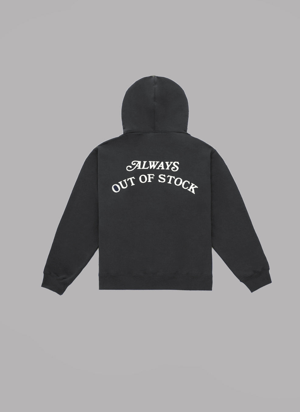 BASIC LOGO HOODIE - CHARCOAL x OFF WHITE