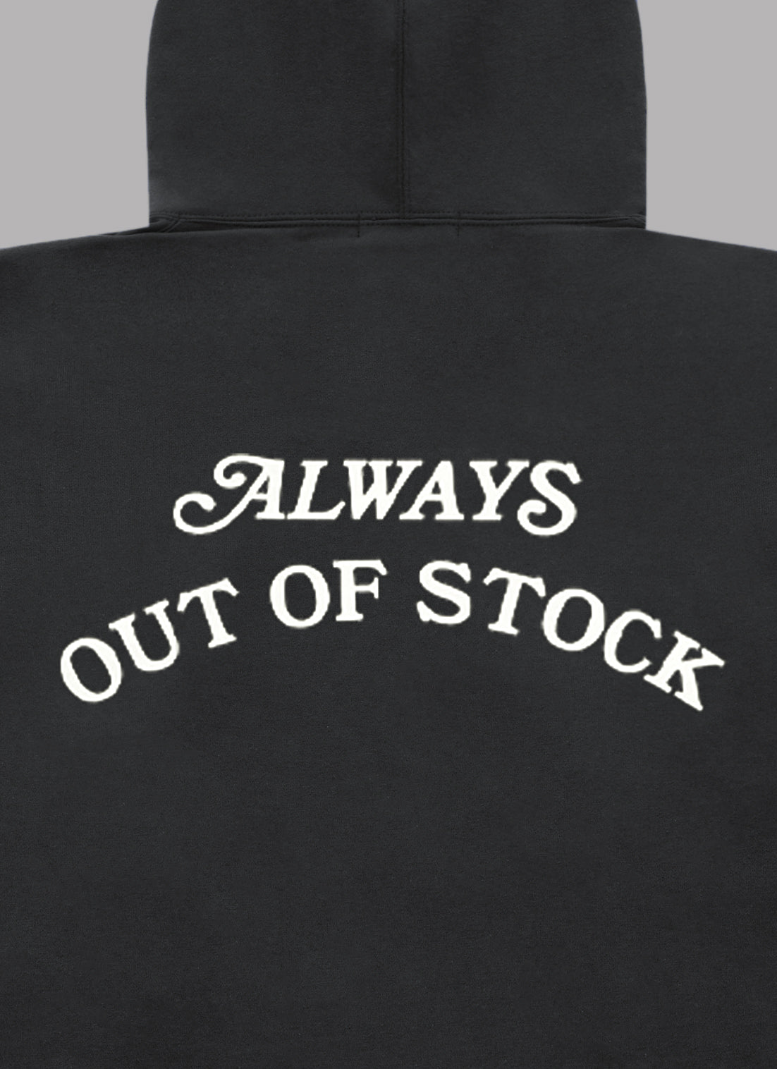 BASIC LOGO HOODIE - CHARCOAL x OFF WHITE