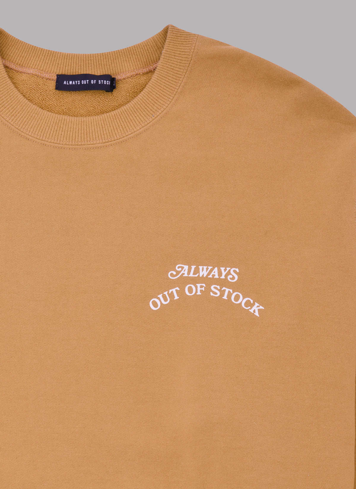 BASIC LOGO CREWNECK - MILK TEA x OFF WHITE