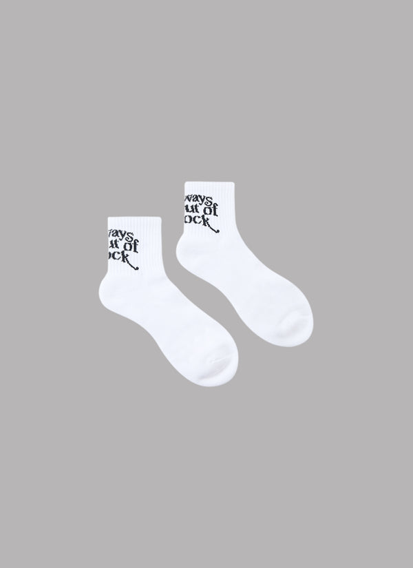 PLAY LOGO SHORT SOCKS-WHITE