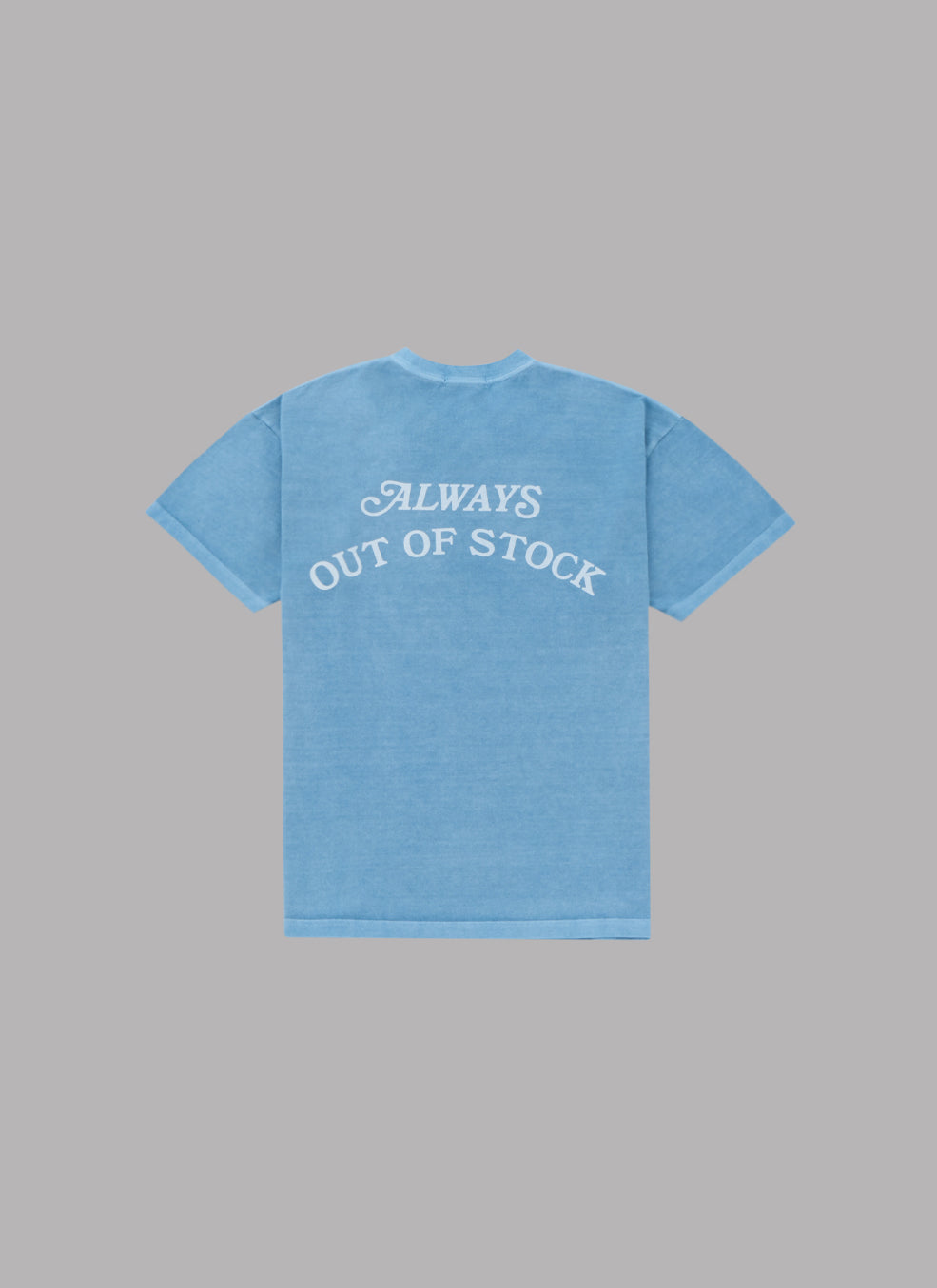 BASIC LOGO PIGMENT DYED S/S TEE-DUSTY BLUE as