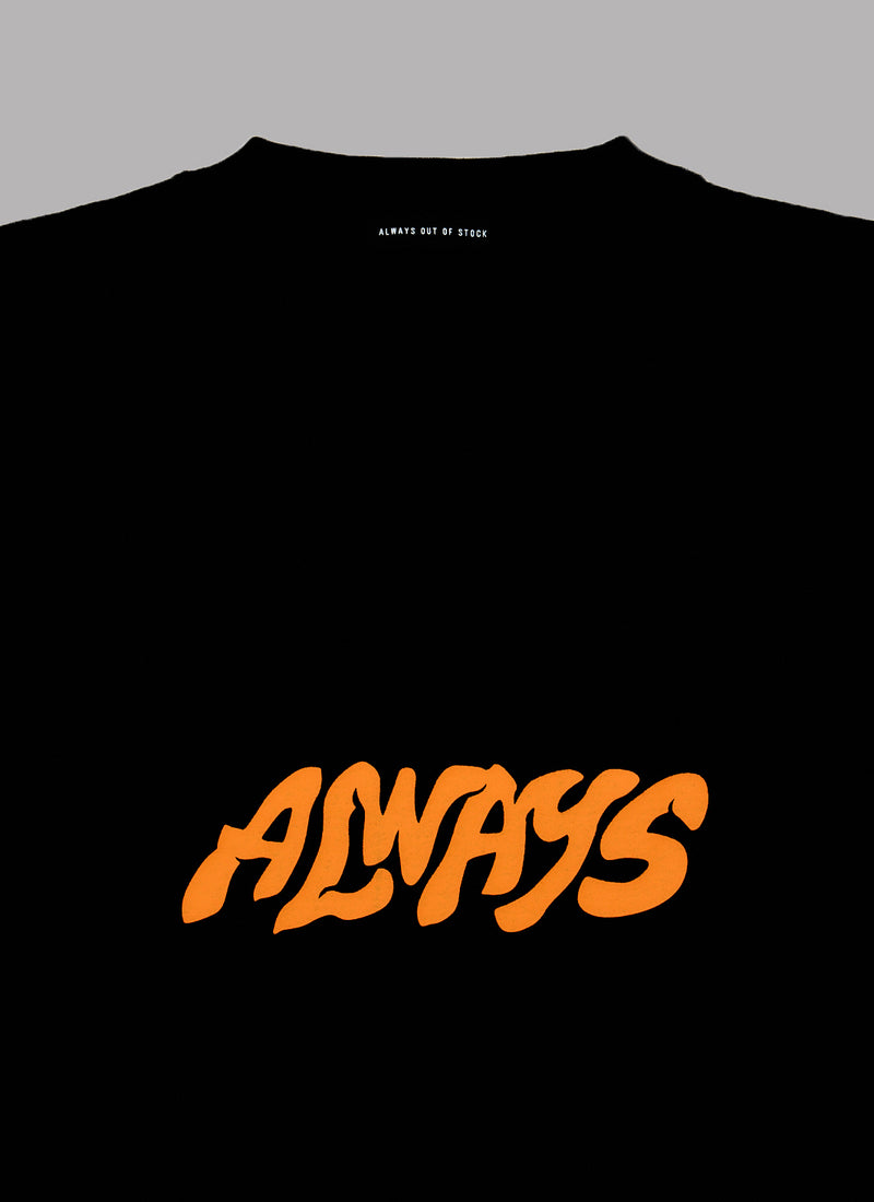 GRAFFITI LOGO DROP S/S TEE-BLACK