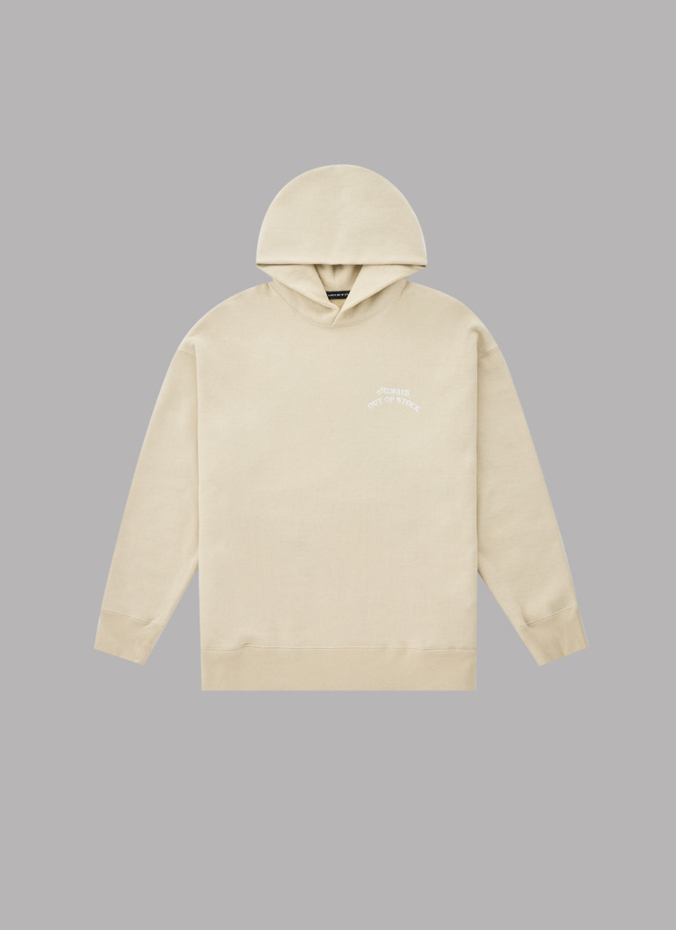 BASIC LOGO THICK HOODIE-SAND